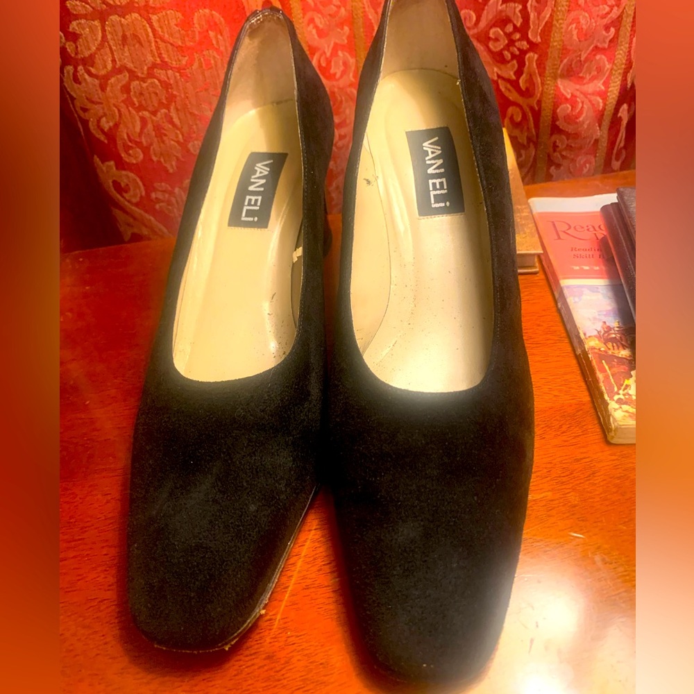 Black Suede & Patent Shoes